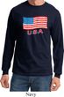 Distressed USA Flag Long Sleeve Shirt