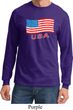 Distressed USA Flag Long Sleeve Shirt