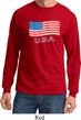 Distressed USA Flag Long Sleeve Shirt