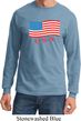 Distressed USA Flag Long Sleeve Shirt
