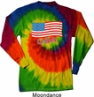 Distressed USA Flag Long Sleeve Tie Dye Shirt