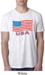 Distressed USA Flag Mens Burnout Shirt