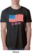 Distressed USA Flag Mens Burnout Shirt