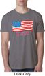 Distressed USA Flag Mens Burnout Shirt