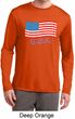 Distressed USA Flag Mens Dry Wicking Long Sleeve Shirt
