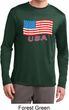 Distressed USA Flag Mens Dry Wicking Long Sleeve Shirt