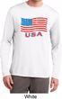 Distressed USA Flag Mens Dry Wicking Long Sleeve Shirt