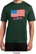 Distressed USA Flag Mens Moisture Wicking Shirt
