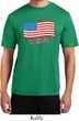 Distressed USA Flag Mens Moisture Wicking Shirt