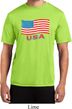 Distressed USA Flag Mens Moisture Wicking Shirt