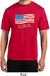 Distressed USA Flag Mens Moisture Wicking Shirt