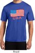 Distressed USA Flag Mens Moisture Wicking Shirt