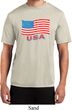 Distressed USA Flag Mens Moisture Wicking Shirt