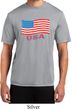Distressed USA Flag Mens Moisture Wicking Shirt