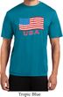 Distressed USA Flag Mens Moisture Wicking Shirt