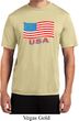 Distressed USA Flag Mens Moisture Wicking Shirt