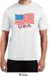 Distressed USA Flag Mens Moisture Wicking Shirt