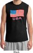 Distressed USA Flag Mens Muscle Shirt