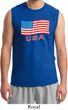 Distressed USA Flag Mens Muscle Shirt