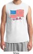 Distressed USA Flag Mens Muscle Shirt