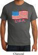 Distressed USA Flag Mens Organic Shirt