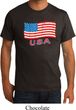 Distressed USA Flag Mens Organic Shirt