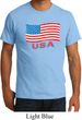 Distressed USA Flag Mens Organic Shirt