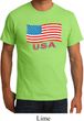 Distressed USA Flag Mens Organic Shirt