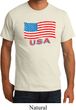Distressed USA Flag Mens Organic Shirt