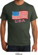 Distressed USA Flag Mens Organic Shirt