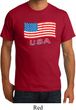 Distressed USA Flag Mens Organic Shirt