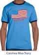 Distressed USA Flag Mens Ringer Shirt