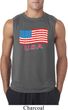 Distressed USA Flag Mens Sleeveless Shirt