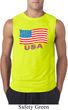 Distressed USA Flag Mens Sleeveless Shirt