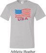 Distressed USA Flag Mens Tall Shirt
