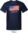 Distressed USA Flag Mens Tall Shirt