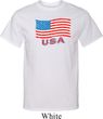 Distressed USA Flag Mens Tall Shirt