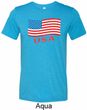 Distressed USA Flag Mens Tri Blend Crewneck Shirt