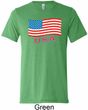 Distressed USA Flag Mens Tri Blend Crewneck Shirt