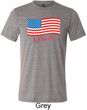 Distressed USA Flag Mens Tri Blend Crewneck Shirt