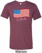 Distressed USA Flag Mens Tri Blend Crewneck Shirt