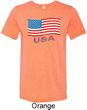 Distressed USA Flag Mens Tri Blend Crewneck Shirt