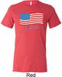 Distressed USA Flag Mens Tri Blend Crewneck Shirt