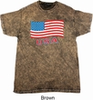 Distressed USA Flag Mineral Tie Dye Shirt