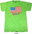Distressed USA Flag Mineral Tie Dye Shirt
