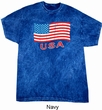 Distressed USA Flag Mineral Tie Dye Shirt