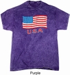 Distressed USA Flag Mineral Tie Dye Shirt