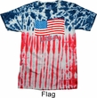 Distressed USA Flag Patriotic Tie Dye Shirt