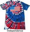 Distressed USA Flag Patriotic Tie Dye Shirt