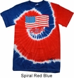 Distressed USA Flag Patriotic Tie Dye Shirt